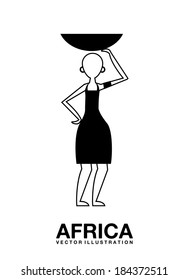 African design over white background, vector illustration