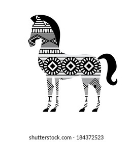 African design over white background, vector illustration