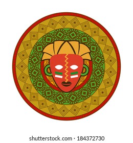African design over white background, vector illustration