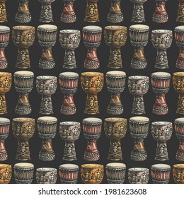 Seni Vektor Djembe \u0026 GrafikSeni Vektor Djembe \u0026 Grafik  