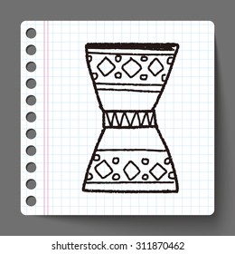 African drum doodle