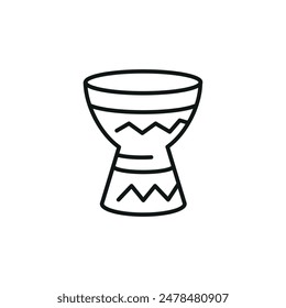 African drum icon. Simple African drum icon for social media, app, and web design. Vector illustration.