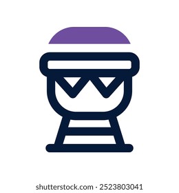 african drum icon. vector dual tone icon for your website, mobile, presentation, and logo design.