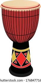 african drum musical instrument melody sound music vector illustration