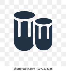 African drum vector icon isolated on transparent background, African drum transparency concept can be used web and mobile