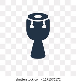 African drum vector icon isolated on transparent background, African drum transparency concept can be used web and mobile