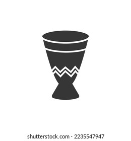 african drum vector icon musical instrument