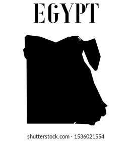 African Egypt, Cairo outline world map silhouette vector illustration, creative design background, national country flag, design element, symbols from countries all continents set. 