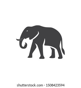 African elephant icon. flat simple pictogram. Elephant silhouette vector illustration