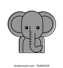 african elephant isolated icon