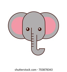 african elephant isolated icon