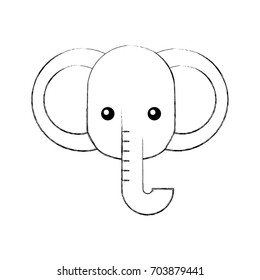 african elephant isolated icon