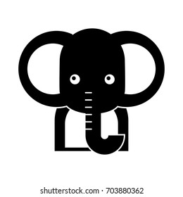 african elephant isolated icon