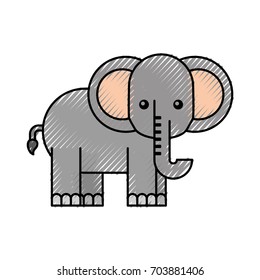 african elephant isolated icon