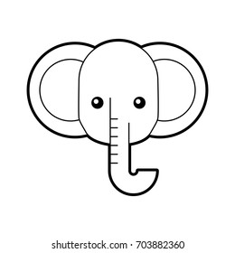 african elephant isolated icon