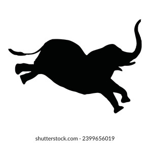 African elephant symbol - vector illustration.
