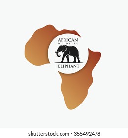 African elephant - vector illustration