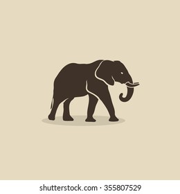 African Elephant - Vector Illustration