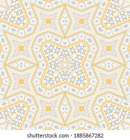African endless ornament vector design. Abstract geometric background. Textile print in ethnic style. Embroidery motifs in scandinavian style.
