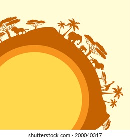 African ethnic background in design flat style.