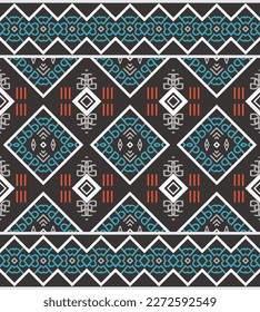 Antecedentes de patrón sin costuras de damasco étnico africano. patrón geométrico étnico oriental tradicional. Ilustración vectorial abstracta de estilo azteca étnica. diseño para textura de impresión, tela, sari, alfombra.