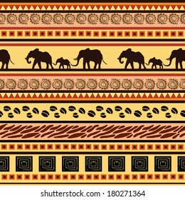 Diseño decorativo étnico africano. Diseño transparente para telas, papel y otros proyectos de impresión y web.
