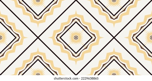 African Ethnic Ikat fabric tribal cross Seamless Pattern. Ethnic Geometric Batik Ikkat Digital vector textile Design for Prints Fabric saree Mughal brush symbol Swaths texture Kurti Kurtis Kurtas