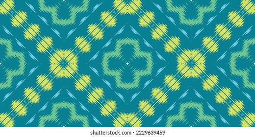 African Ethnic Ikat flower tribal Africa Seamless Pattern. Ethnic Geometric Ikkat Batik Digital vector textile Design for Prints Fabric saree Mughal brush symbol Swaths texture Kurti Kurtis Kurtas