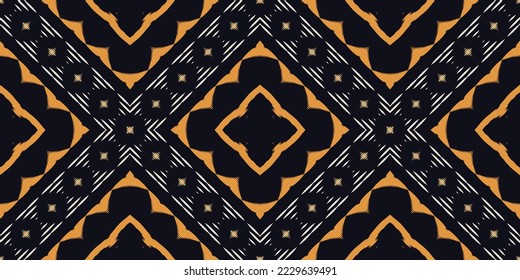 African Ethnic Ikat flower tribal African Seamless Pattern. Ethnic Geometric Batik Ikkat Digital vector textile Design for Prints Fabric saree Mughal brush symbol Swaths texture Kurti Kurtis Kurtas