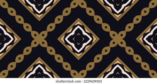 African Ethnic Ikat flower tribal art Seamless Pattern. Ethnic Geometric Batik Ikkat Digital vector textile Design for Prints Fabric saree Mughal brush symbol Swaths texture Kurti Kurtis Kurtas