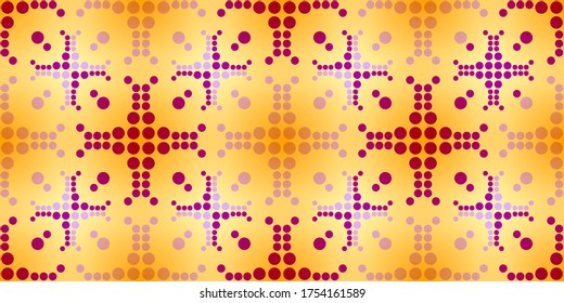 African ethnic motifs circle dots tile vector seamless pattern. Boho textile print graphic design. Geometric fabric print or tile dots ethnic tribal motifs seamless pattern, circles ornament.