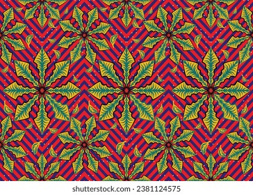 African ethnic native pattern.Traditional kente,ankara,kitenge,chitenge,capulana african wax print fabric pattern.Abstract vector motif pattern.For fabric,clothing,blanket,carpet,woven,wrap,decoration
