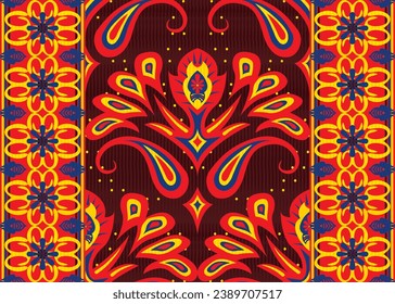 African ethnic native pattern.Traditional kente,ankara,kitenge,chitenge,capulana african wax print fabric pattern.Abstract vector motif pattern.For fabric,clothing,blanket,carpet,woven,wrap,decoration