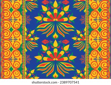 African ethnic native pattern.Traditional kente,ankara,kitenge,chitenge,capulana african wax print fabric pattern.Abstract vector motif pattern.For fabric,clothing,blanket,carpet,woven,wrap,decoration