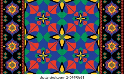 African ethnic native pattern.Traditional kente,ankara,kitenge,chitenge,capulana african wax print fabric pattern.Abstract vector motif pattern.For fabric,clothing,blanket,carpet,woven,wrap,decoration