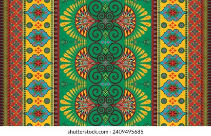 African ethnic native pattern.Traditional kente,ankara,kitenge,chitenge,capulana african wax print fabric pattern.Abstract vector motif pattern.For fabric,clothing,blanket,carpet,woven,wrap,decoration