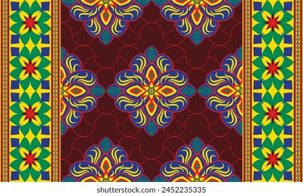African ethnic native pattern.Traditional kente,ankara,kitenge,chitenge,capulana african wax print fabric pattern.Abstract vector motif pattern.For fabric,clothing,blanket,carpet,woven,wrap,decoration