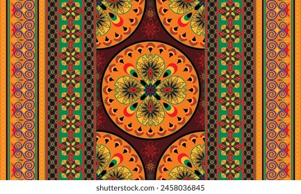 Patrón nativo étnico africano. Patrón tradicional kente, ankara, kitenge, chitenge, capulana patrón de tela de impresión de cera africana. Patrón de motivo de Vector Abstractas. Para tela, ropa, manta, alfombra, tejido, envoltura, decoración