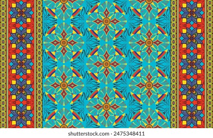 African ethnic native pattern.Traditional kente,ankara,kitenge,chitenge,capulana african wax print fabric pattern.Abstract vector motif pattern.For fabric,clothing,blanket,carpet,woven,wrap,decoration