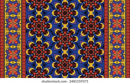 African ethnic native pattern.Traditional kente,ankara,kitenge,chitenge,capulana african wax print fabric pattern.Abstract vector motif pattern.For fabric,clothing,blanket,carpet,woven,wrap,decoration