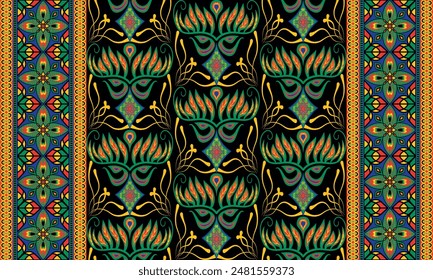 African ethnic native pattern.Traditional kente,ankara,kitenge,chitenge,capulana african wax print fabric pattern.Abstract vector motif pattern.For fabric,clothing,blanket,carpet,woven,wrap,decoration