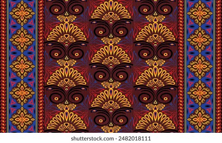 African ethnic native pattern.Traditional kente,ankara,kitenge,chitenge,capulana african wax print fabric pattern.Abstract vector motif pattern.For fabric,clothing,blanket,carpet,woven,wrap,decoration