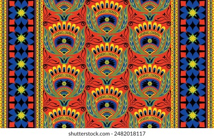 African ethnic native pattern.Traditional kente,ankara,kitenge,chitenge,capulana african wax print fabric pattern.Abstract vector motif pattern.For fabric,clothing,blanket,carpet,woven,wrap,decoration