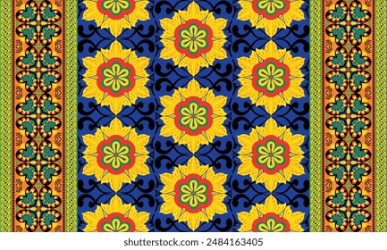 African ethnic native pattern.Traditional kente,ankara,kitenge,chitenge,capulana african wax print fabric pattern.Abstract vector motif pattern.For fabric,clothing,blanket,carpet,woven,wrap,decoration