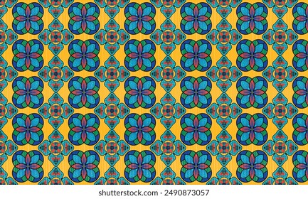 African ethnic native pattern.Traditional kente,ankara,kitenge,chitenge,capulana african wax print fabric pattern.Abstract vector motif pattern.For fabric,clothing,blanket,carpet,woven,wrap,decoration