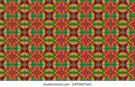 African ethnic native pattern.Traditional kente,ankara,kitenge,chitenge,capulana african wax print fabric pattern.Abstract vector motif pattern.For fabric,clothing,blanket,carpet,woven,wrap,decoration