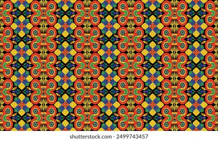 African ethnic native pattern.Traditional kente,ankara,kitenge,chitenge,capulana african wax print fabric pattern.Abstract vector motif pattern.For fabric,clothing,blanket,carpet,woven,wrap,decoration