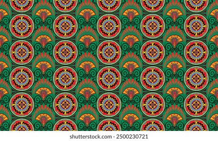 African ethnic native pattern.Traditional kente,ankara,kitenge,chitenge,capulana african wax print fabric pattern.Abstract vector motif pattern.For fabric,clothing,blanket,carpet,woven,wrap,decoration