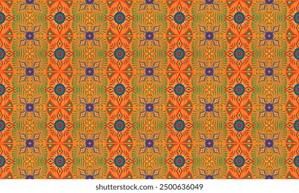 African ethnic native pattern.Traditional kente,ankara,kitenge,chitenge,capulana african wax print fabric pattern.Abstract vector motif pattern.For fabric,clothing,blanket,carpet,woven,wrap,decoration