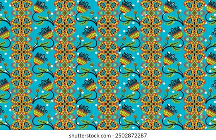 African ethnic native pattern.Traditional kente,ankara,kitenge,chitenge,capulana african wax print fabric pattern.Abstract vector motif pattern.For fabric,clothing,blanket,carpet,woven,wrap,decoration